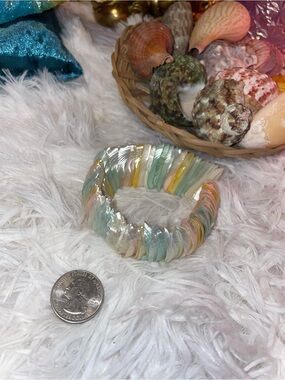 3/$25 Pastel Shell Chip Stretch Bracelet
